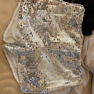 Chloe hi waisted sparkle shorts